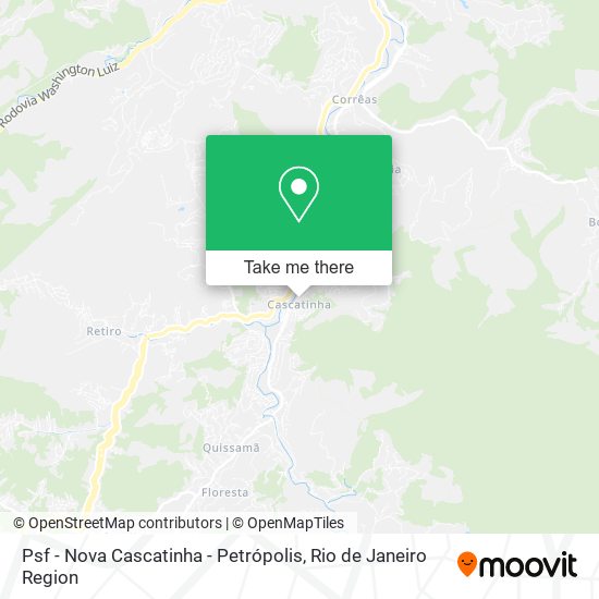 Psf - Nova Cascatinha - Petrópolis map
