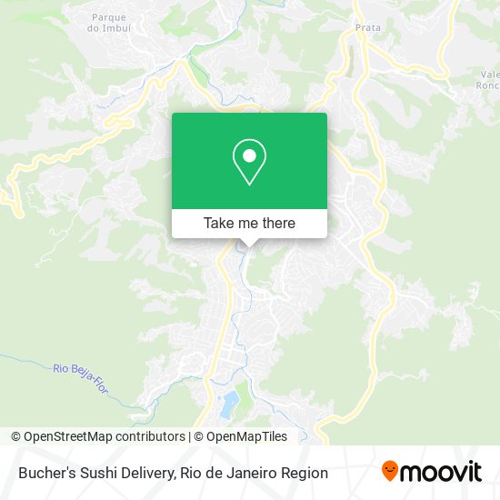 Bucher's Sushi Delivery map