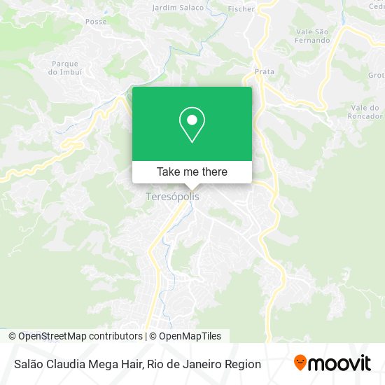 Salão Claudia Mega Hair map