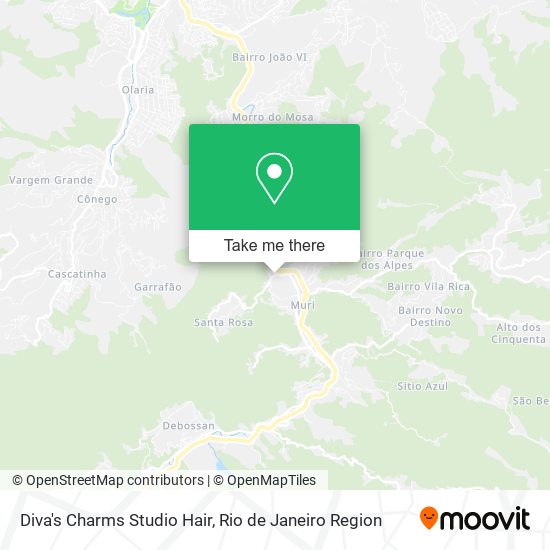 Diva's Charms Studio Hair map