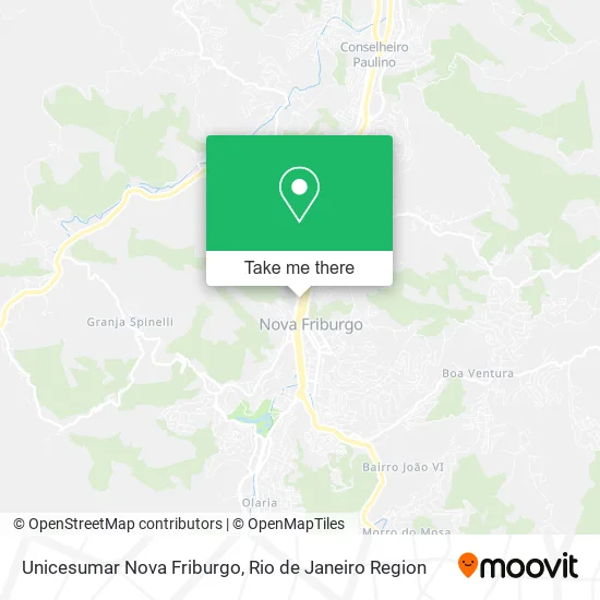 Unicesumar Nova Friburgo map