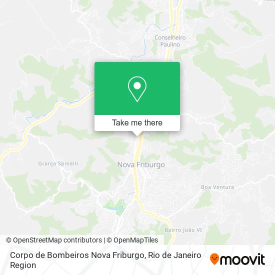 Corpo de Bombeiros Nova Friburgo map