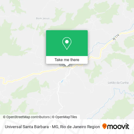 Universal Santa Bárbara - MG map