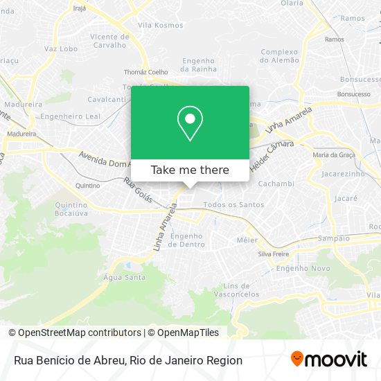 Mapa Rua Benício de Abreu