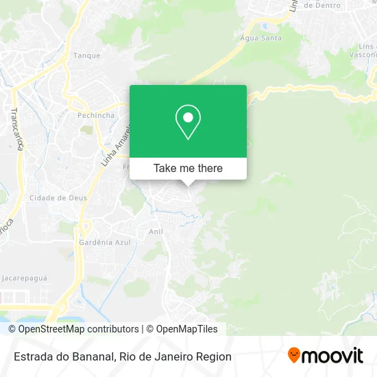 Estrada do Bananal map