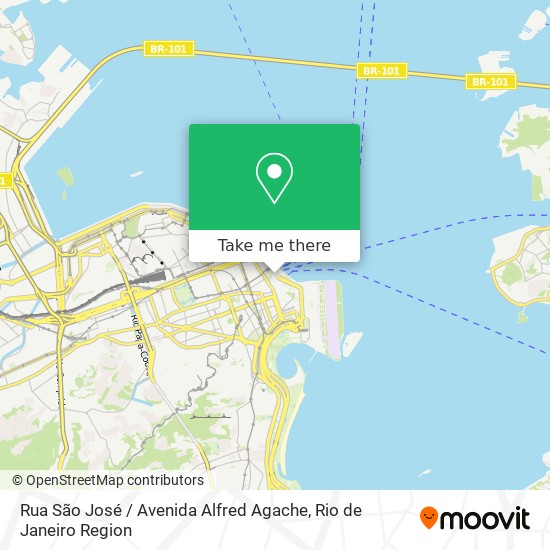 Mapa Rua São José / Avenida Alfred Agache