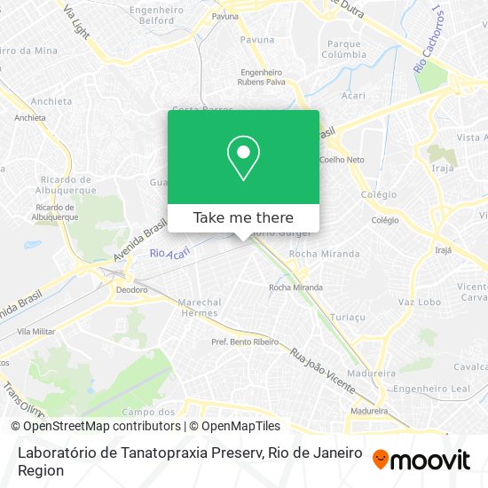 Laboratório de Tanatopraxia Preserv map