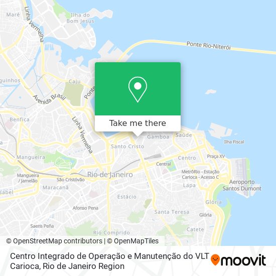 Centro Integrado de Operação e Manutenção do VLT Carioca map