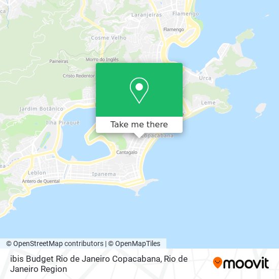 Mapa ibis Budget Rio de Janeiro Copacabana