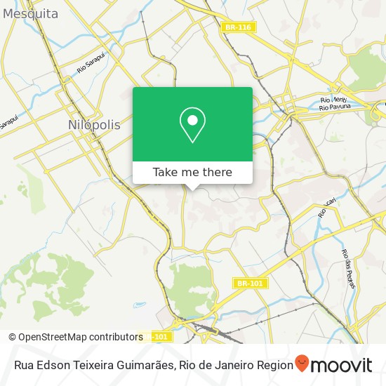Mapa Rua Edson Teixeira Guimarães