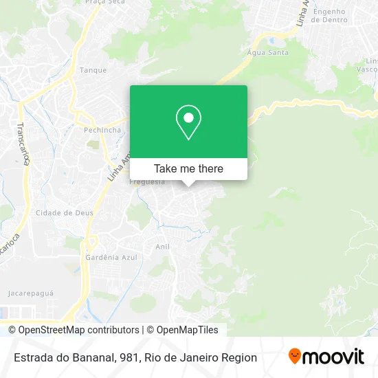 Estrada do Bananal, 981 map