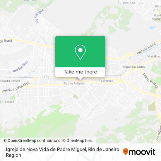 Mapa Igreja de Nova Vida de Padre Miguel