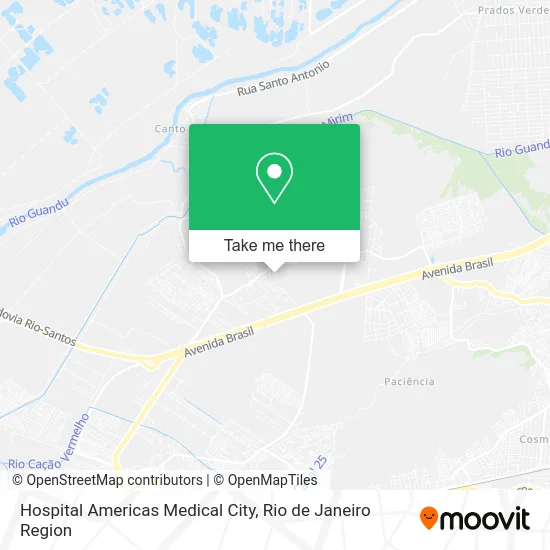 Hospital Americas Medical City map