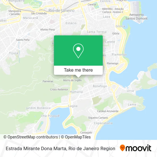 Estrada Mirante Dona Marta map