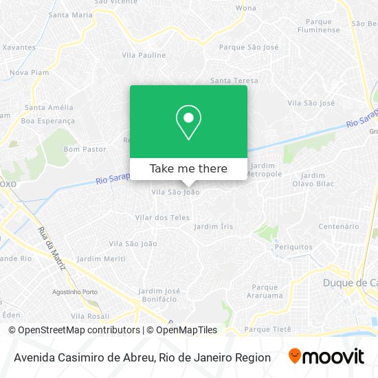 Mapa Avenida Casimiro de Abreu