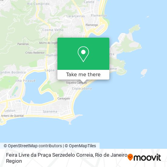 Mapa Feira Livre da Praça Serzedelo Correia