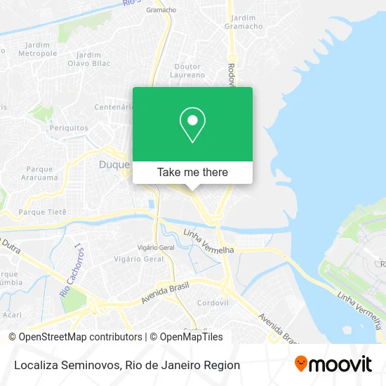 Localiza Seminovos map