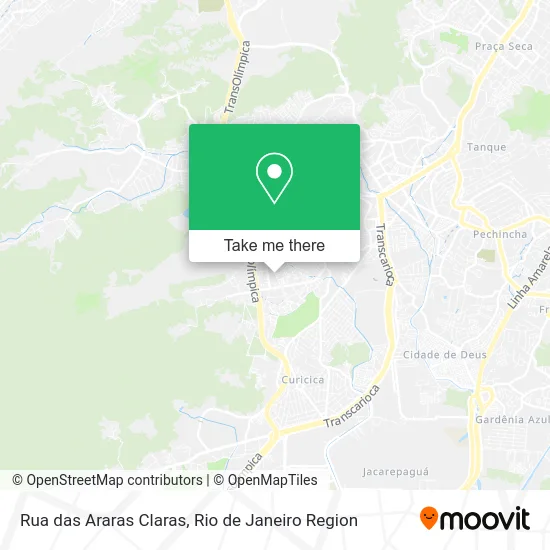 Rua das Araras Claras map