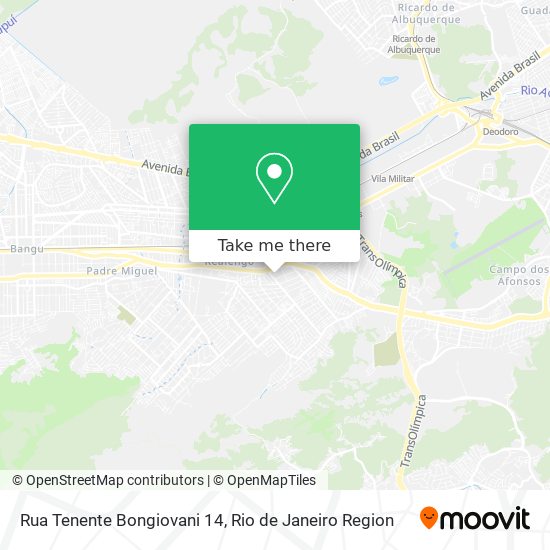 Mapa Rua Tenente Bongiovani 14