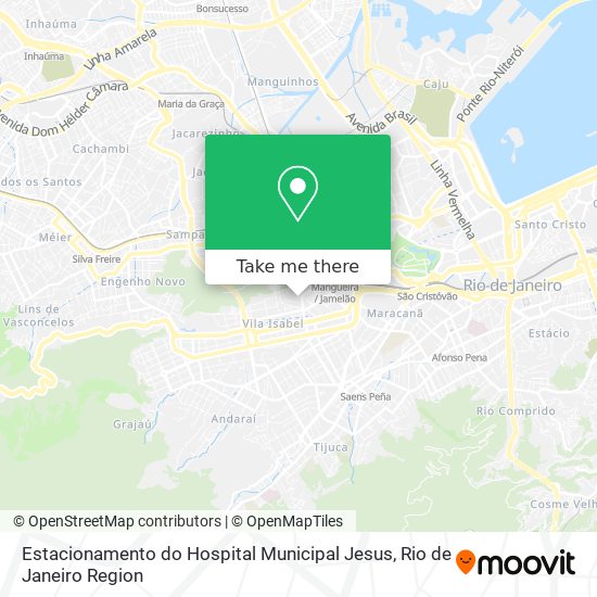 Mapa Estacionamento do Hospital Municipal Jesus