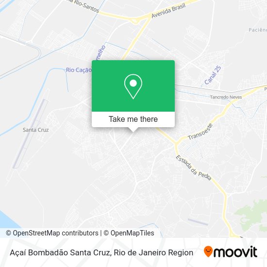 Açaí Bombadão Santa Cruz map