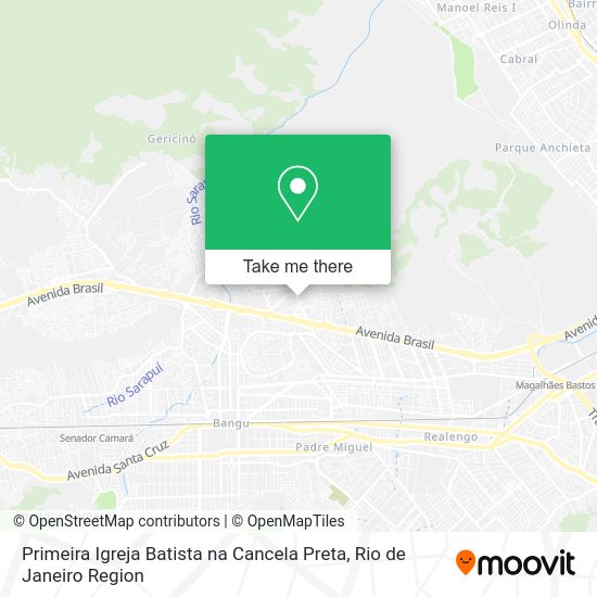 Primeira Igreja Batista na Cancela Preta map