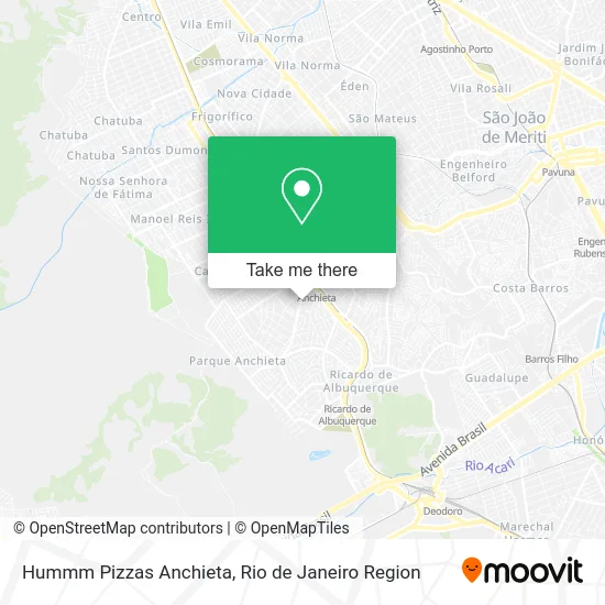 Hummm Pizzas Anchieta map