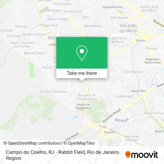 Campo do Coelho, RJ - Rabbit Field map