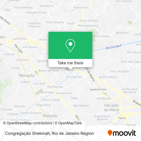 Congregação Shekinah map