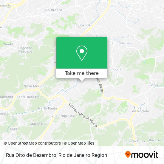 Mapa Rua Oito de Dezembro