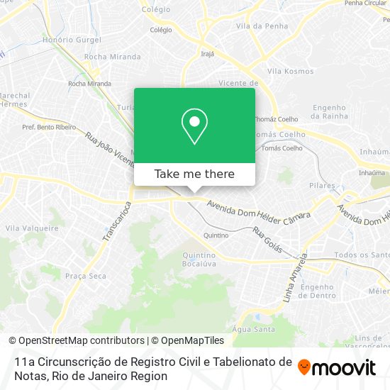 Mapa 11a Circunscrição de Registro Civil e Tabelionato de Notas