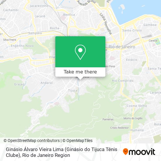 Mapa Ginásio Álvaro Vieira Lima (Ginásio do Tijuca Tênis Clube)