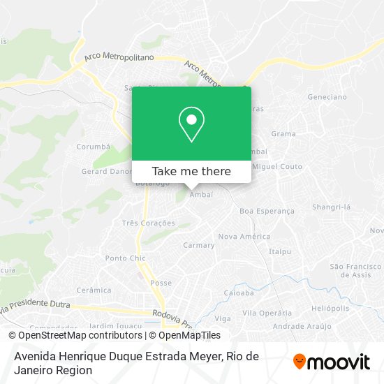 Mapa Avenida Henrique Duque Estrada Meyer