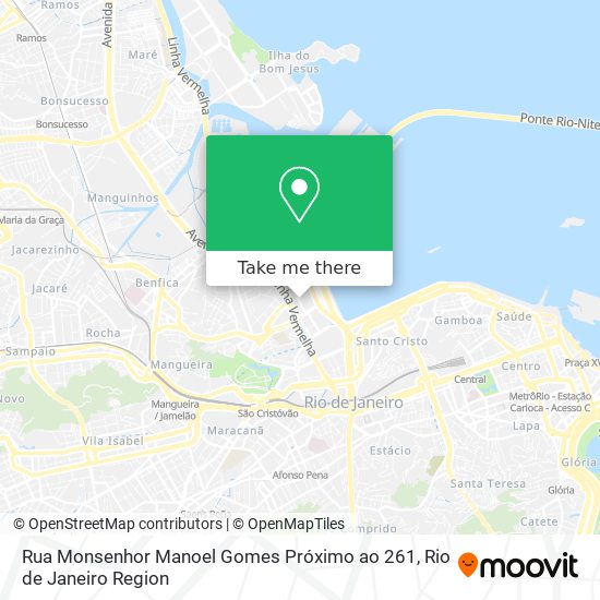 Mapa Rua Monsenhor Manoel Gomes Próximo ao 261