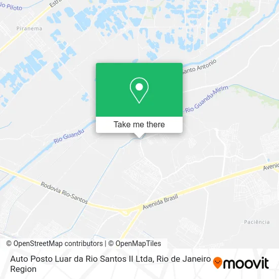 Auto Posto Luar da Rio Santos II Ltda map