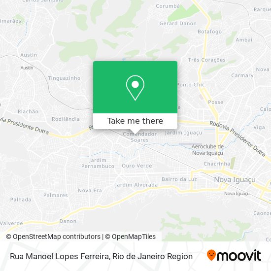 Mapa Rua Manoel Lopes Ferreira