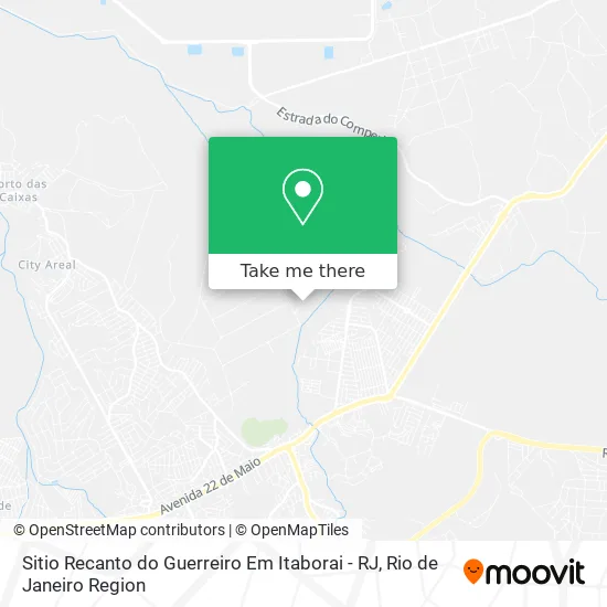 Sitio Recanto do Guerreiro Em Itaborai - RJ map