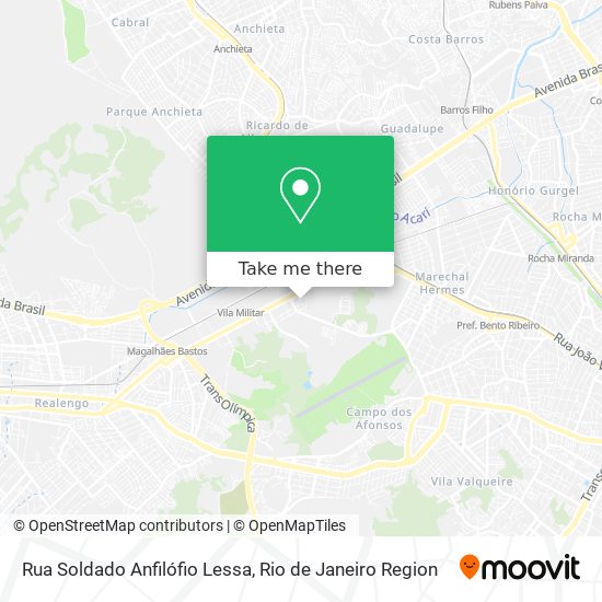 Mapa Rua Soldado Anfilófio Lessa