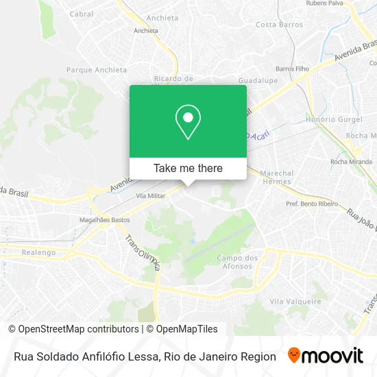Rua Soldado Anfilófio Lessa map