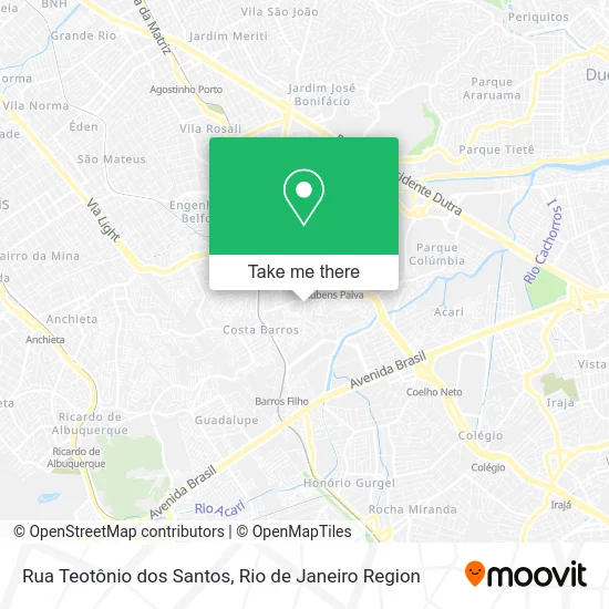 Rua Teotônio dos Santos map