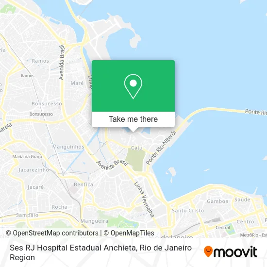 Ses RJ Hospital Estadual Anchieta map