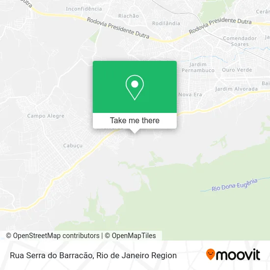 Rua Serra do Barracão map