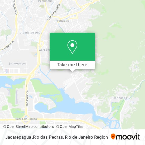 Jacarépagua ,Rio das Pedras map