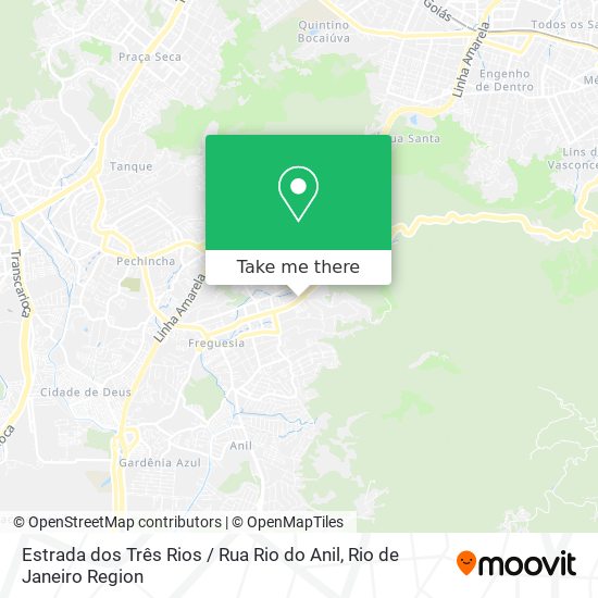 Estrada dos Três Rios / Rua Rio do Anil map