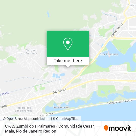 CRAS Zumbi dos Palmares - Comunidade César Maia map