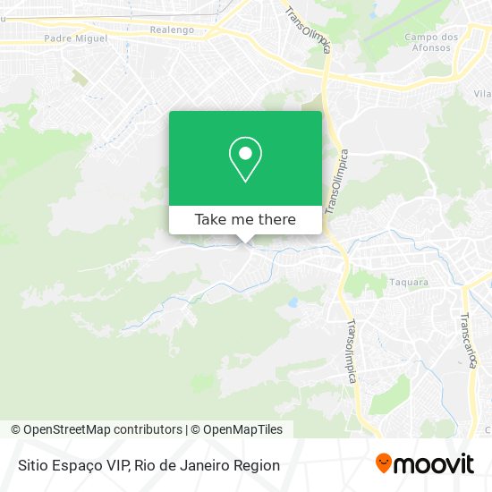 Sitio Espaço VIP map