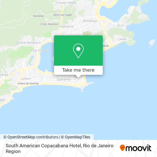 South American Copacabana Hotel map