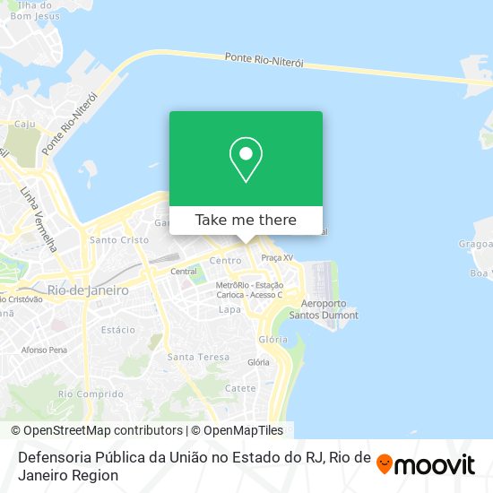Mapa Defensoria Pública da União no Estado do RJ