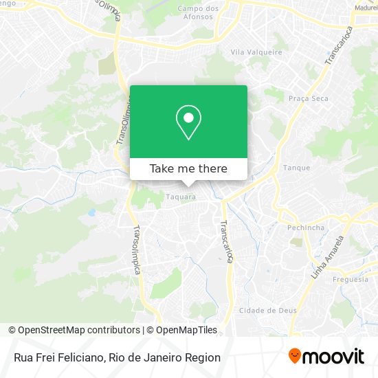 Mapa Rua Frei Feliciano