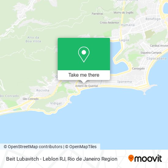 Mapa Beit Lubavitch - Leblon RJ